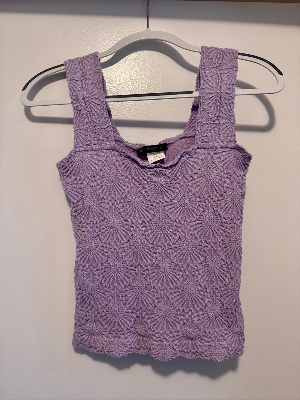 Lavender / Lilac Textured Knit Tank Top - Women's